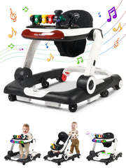 BIUSIKAN Music and Lights Baby Walker front view with sturdy frame for safe exploration