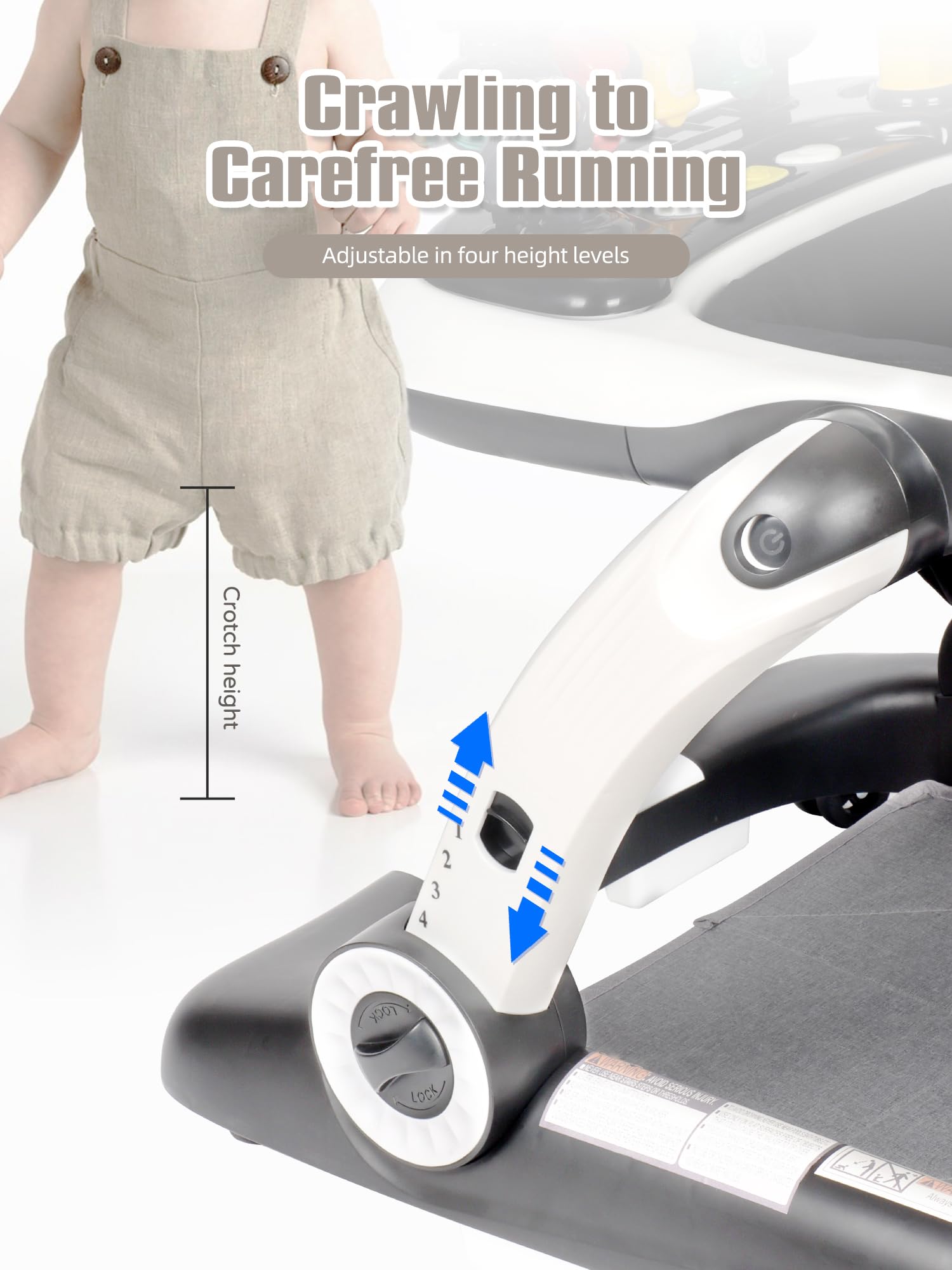 BIUSIKAN universal swivel wheels aid smooth steering on varied surfaces.