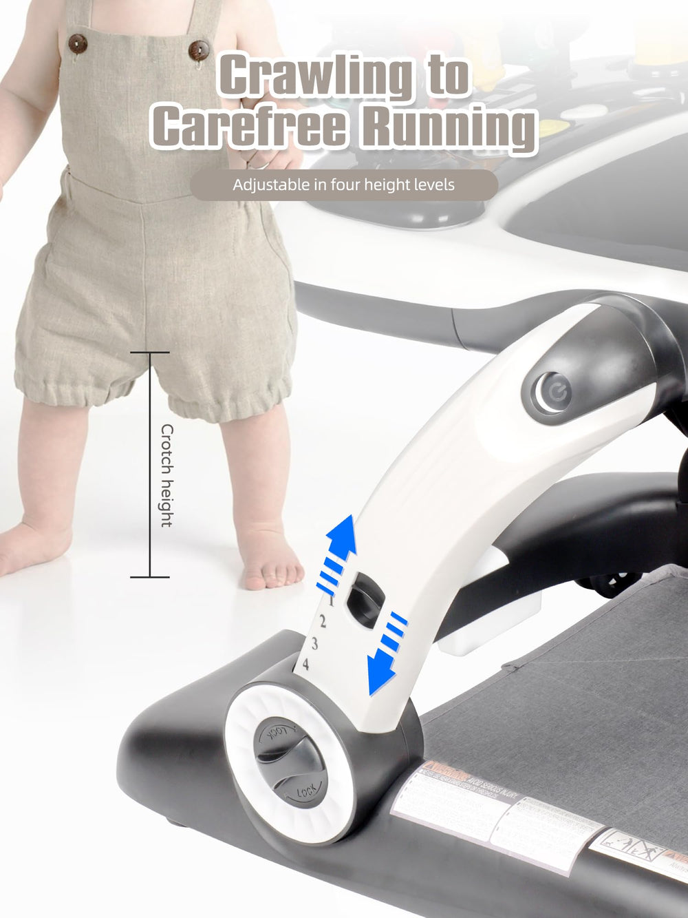 BIUSIKAN universal swivel wheels aid smooth steering on varied surfaces.