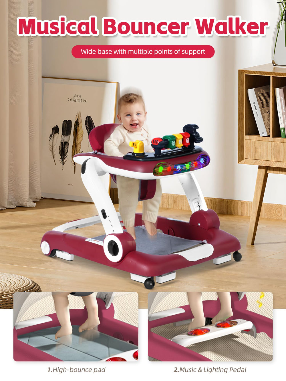 BIUSIKAN swivel wheels for walker offer easy maneuverability on various floors