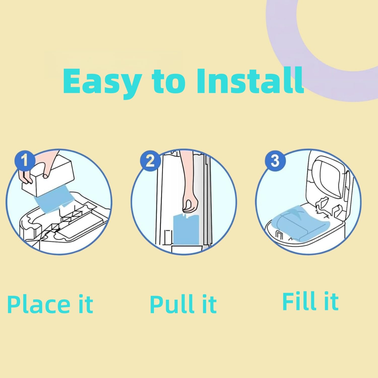 Biuskuku easy installation with tear-resistant 3MIL bags for quick changes