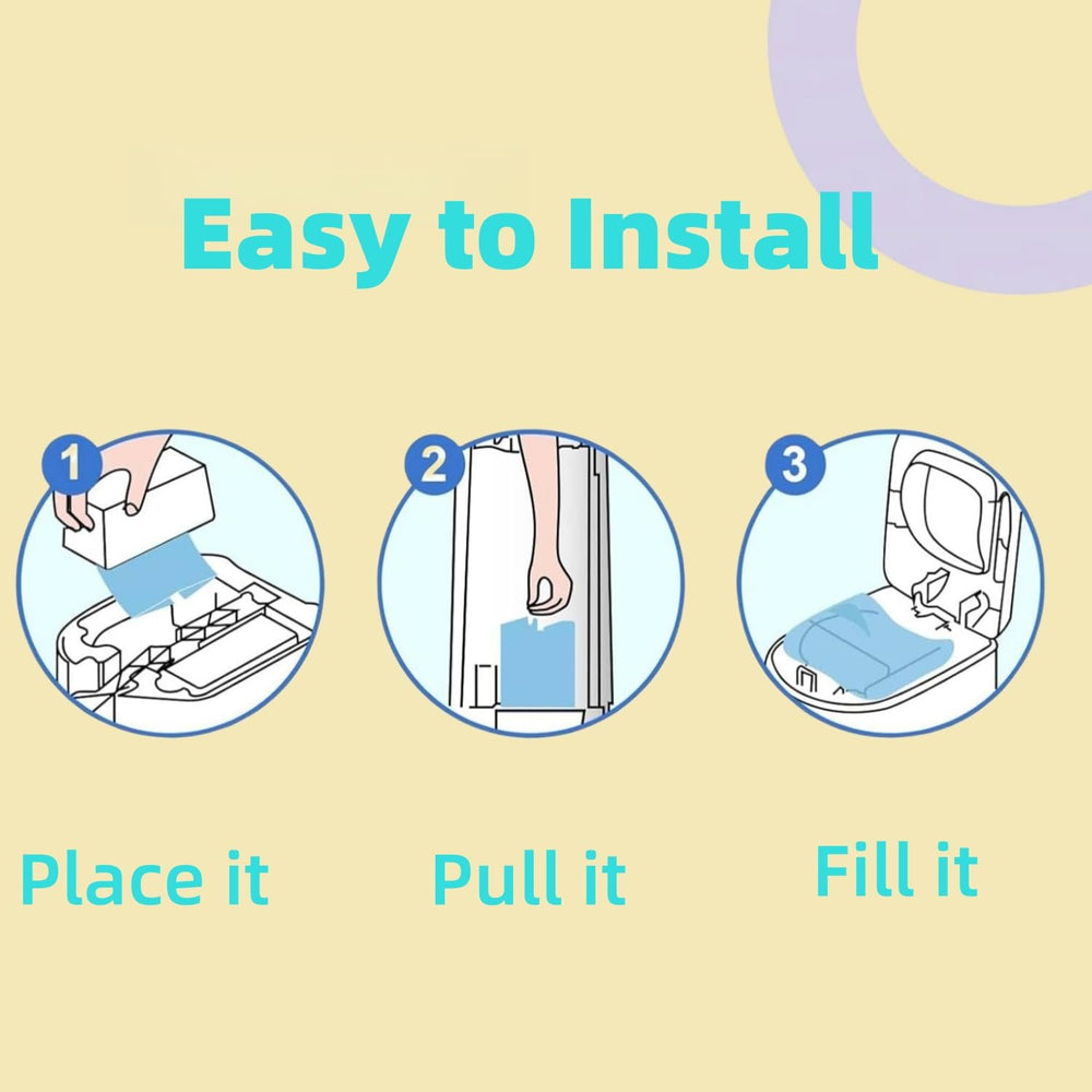 Biuskuku easy installation with tear-resistant 3MIL bags for quick changes