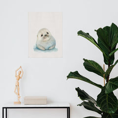 BIWSHA Arctic seal nursery decor brightens kid's room.