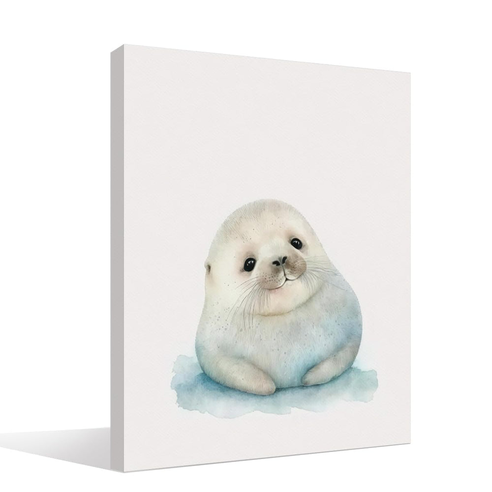 BIWSHA baby seal wall art enhances nursery ambiance.