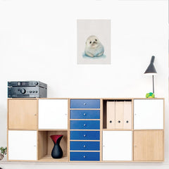 BIWSHA seal canvas art for kids room brings cheerful wildlife motif.
