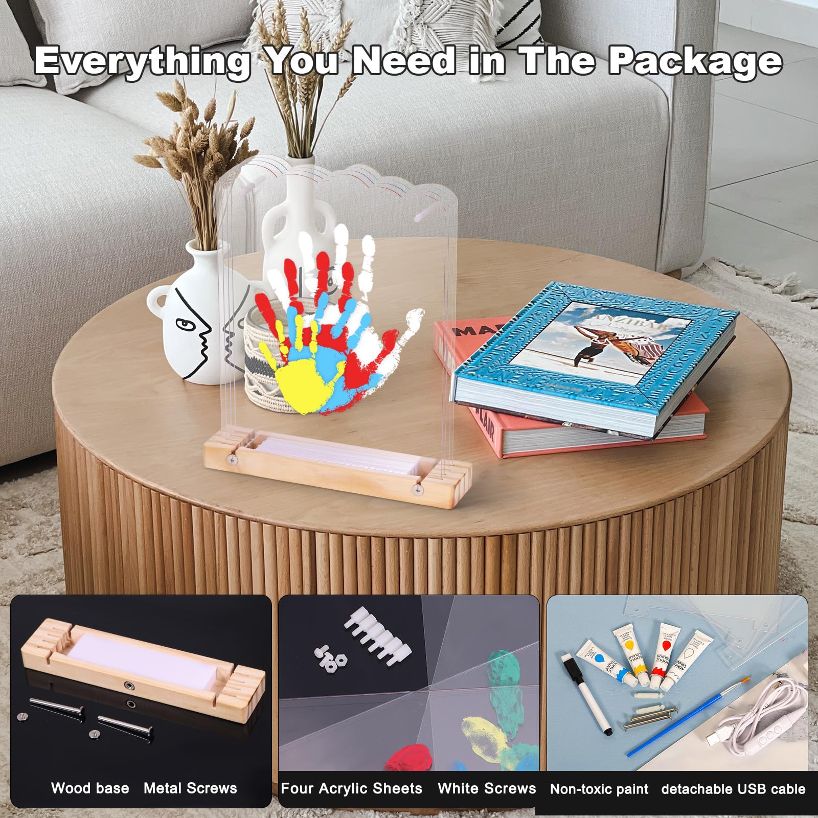 Bixinyo included USB cable and screws enable easy setup and display.