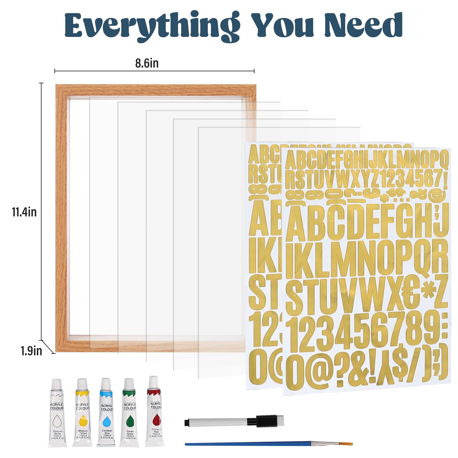 Bixinyo transparent board layout for versatile family artwork