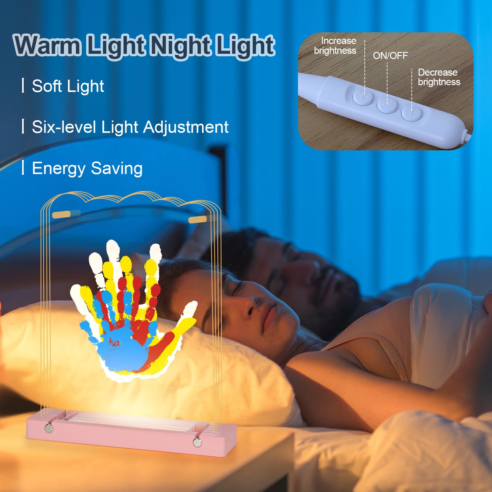 Bixinyo wooden LED base lights up for a warm keepsake.