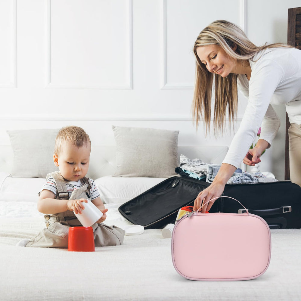 Bjabtan no-logo case preserves privacy while carrying pumps.