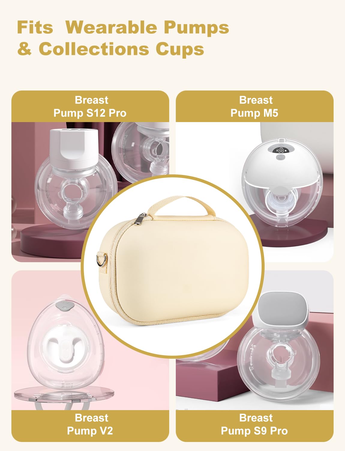 Bjabtan wearable pump case holds two pumps securely for on the go use.