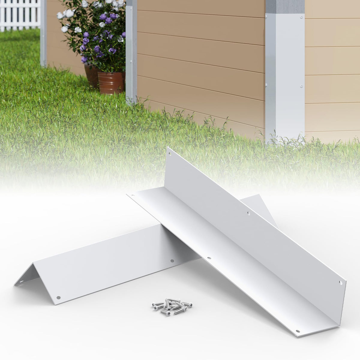 BJADE'S corner guard for vinyl siding ready for installation.