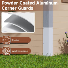 BJADE'S white finish blends with siding for low-profile protection.