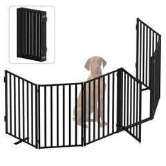 Bknius dog gate door 36-inch tall for easy pet access and safe doorway control