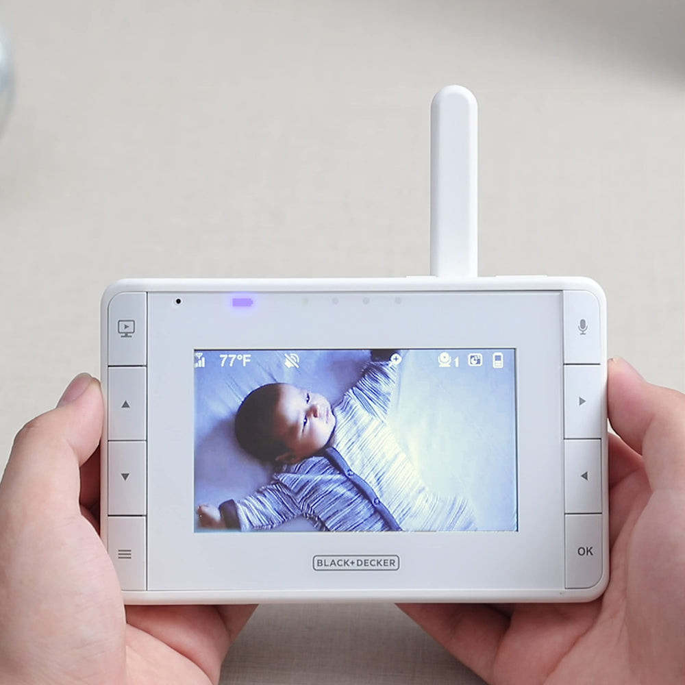 Black+Decker soothing sounds help calm baby before sleep.