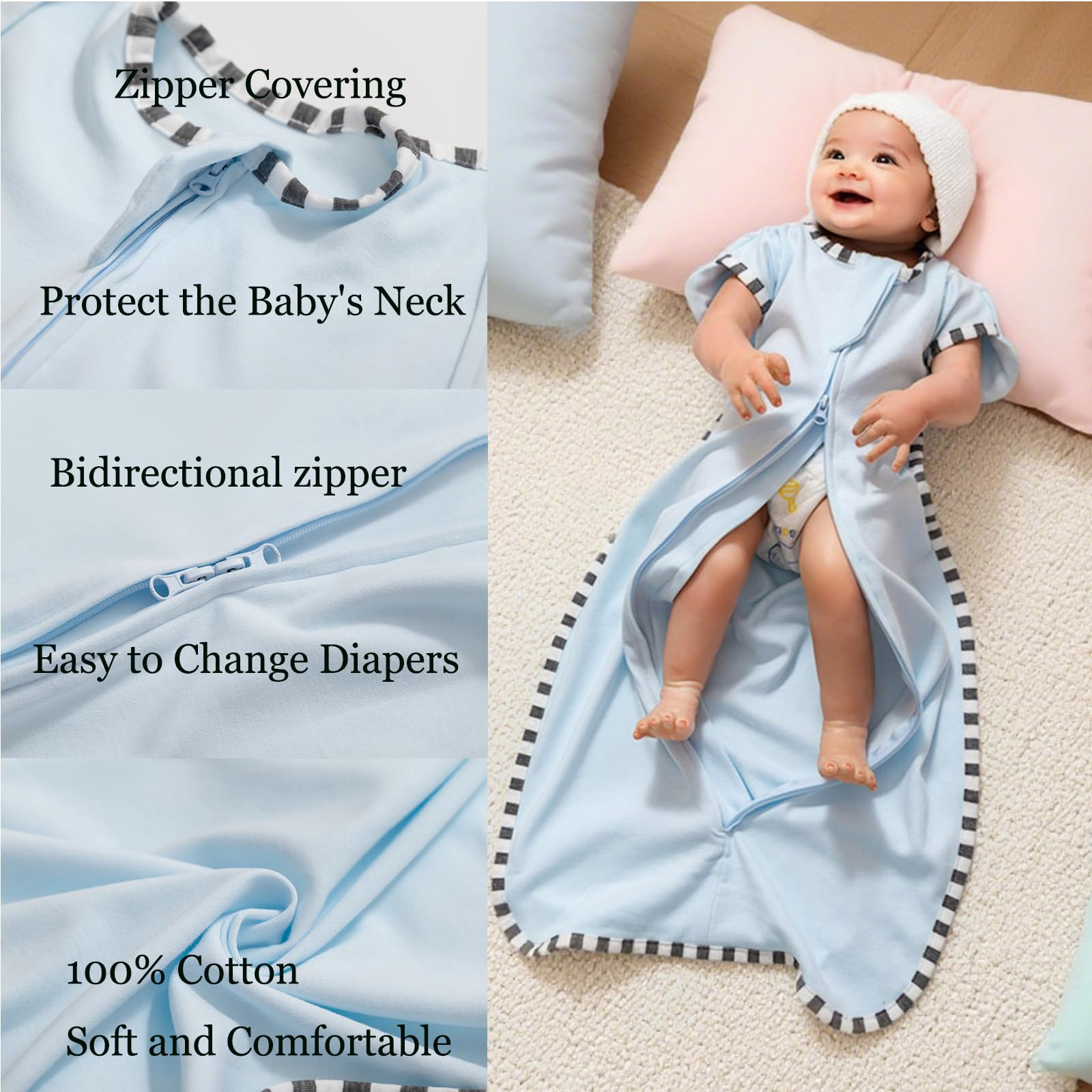 Blackleaf Baby 100% cotton fabric offers year-round comfort