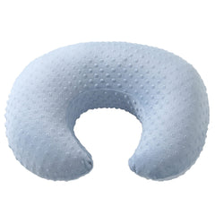 Blackleaf Baby nursing pillow cover in blue with soft plush fabric for comfy breastfeeding sessions
