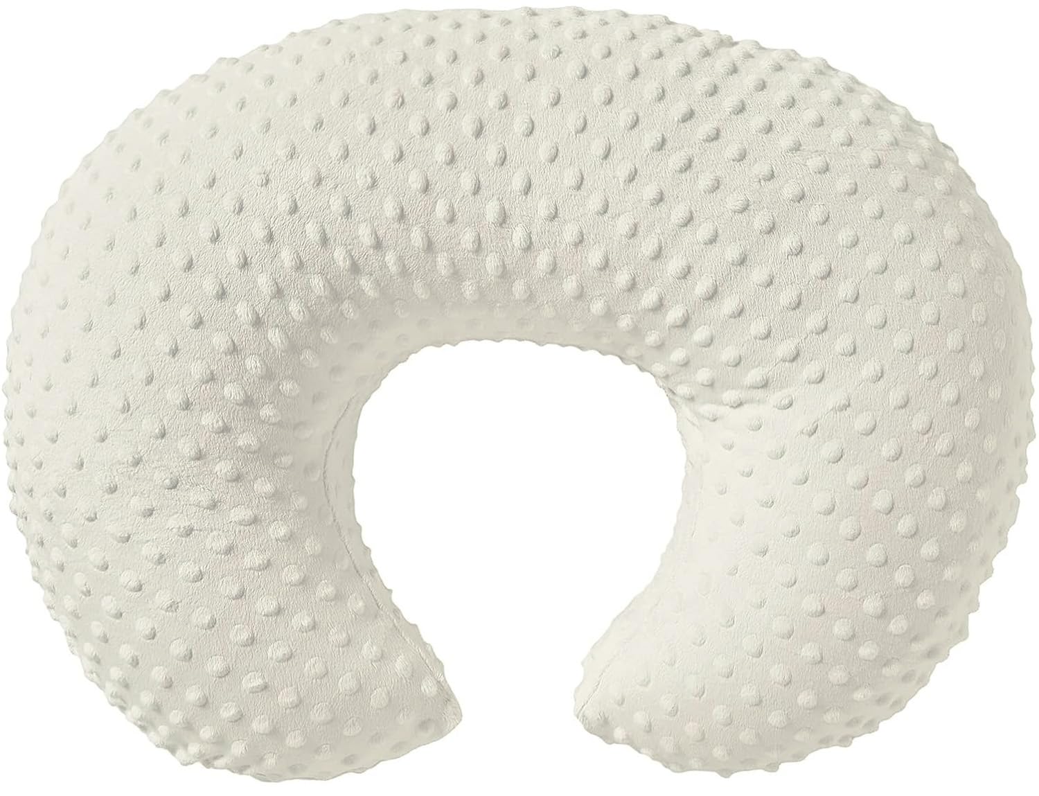 Blackleaf Baby nursing pillow cover front view shows ultra-soft plush fabric for gentle feeding sessions.