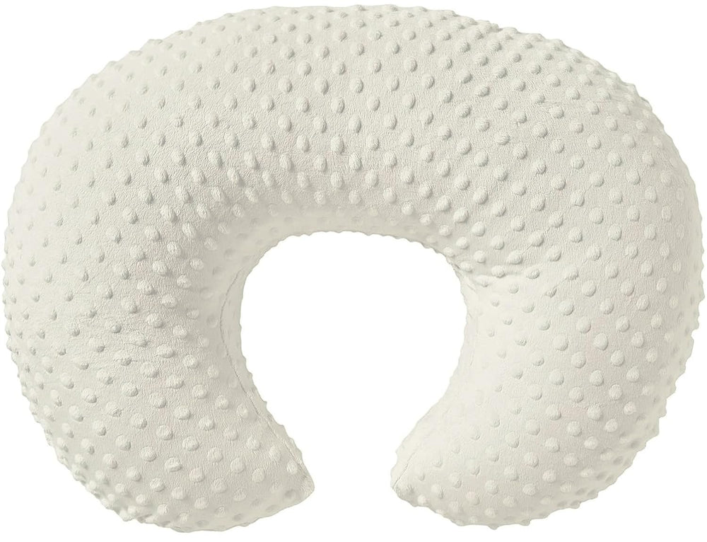 Blackleaf Baby nursing pillow cover front view shows ultra-soft plush fabric for gentle feeding sessions.