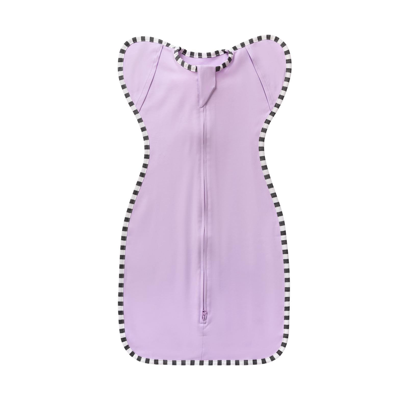 Blackleaf Baby pink and purple swaddle shown on a baby