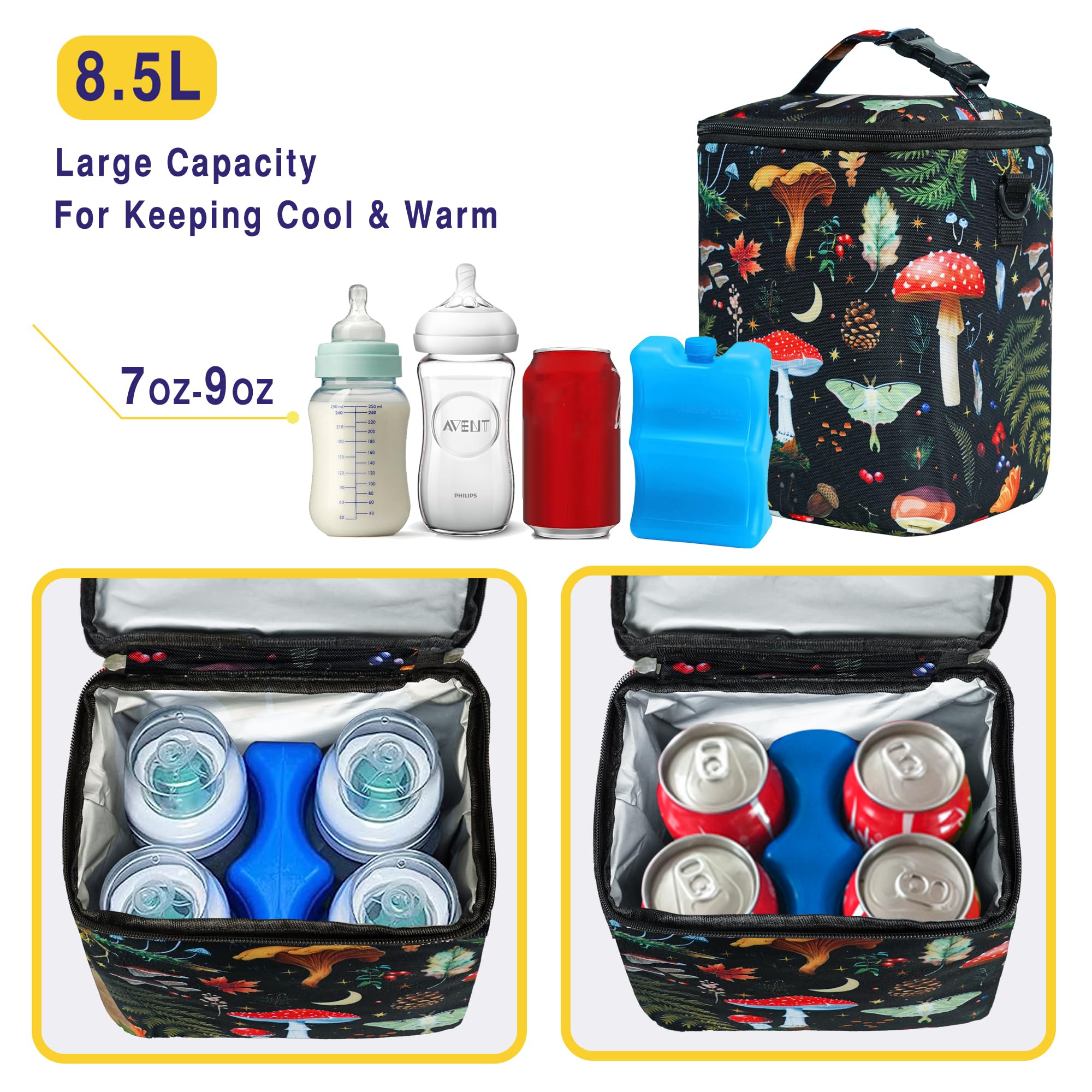 BLantt breastmilk cooler bag side view highlights its portable design for daily outings.