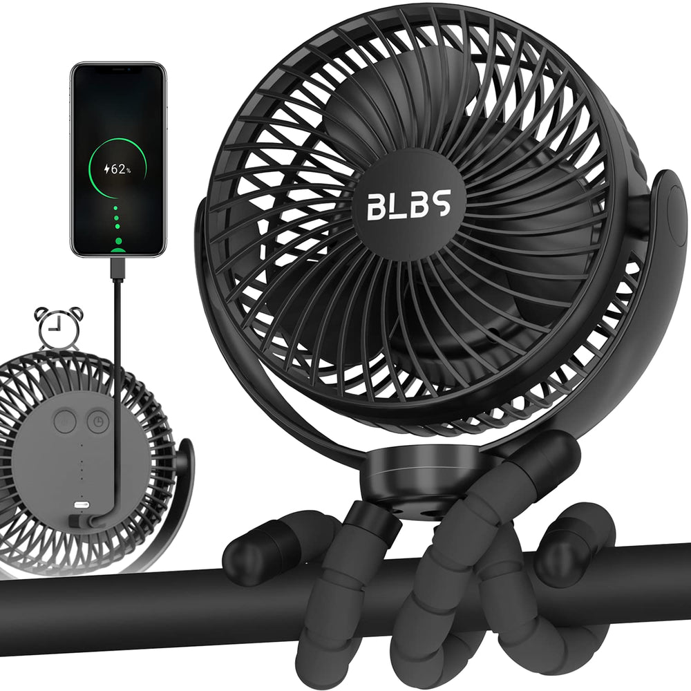 BLBS Stroller Fan with 65-hour battery powers outdoor cooling sessions.