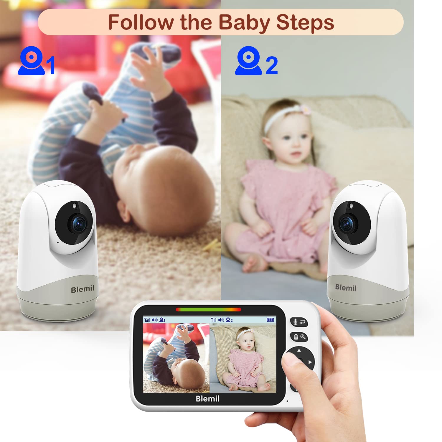 Blemil 8 lullabies option to comfort baby during quiet moments.