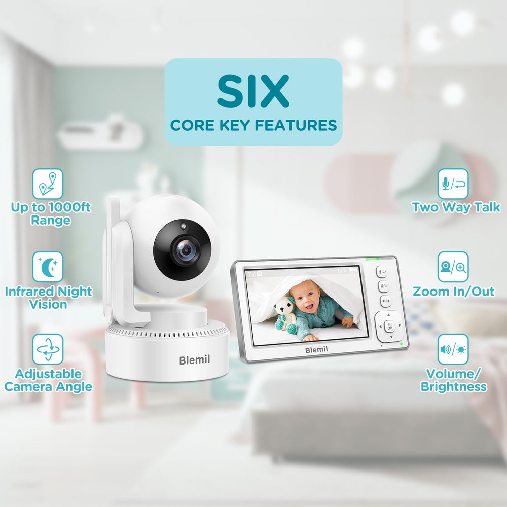 Blemil no-wifi range up to 1000 ft supports reliable checks from afar