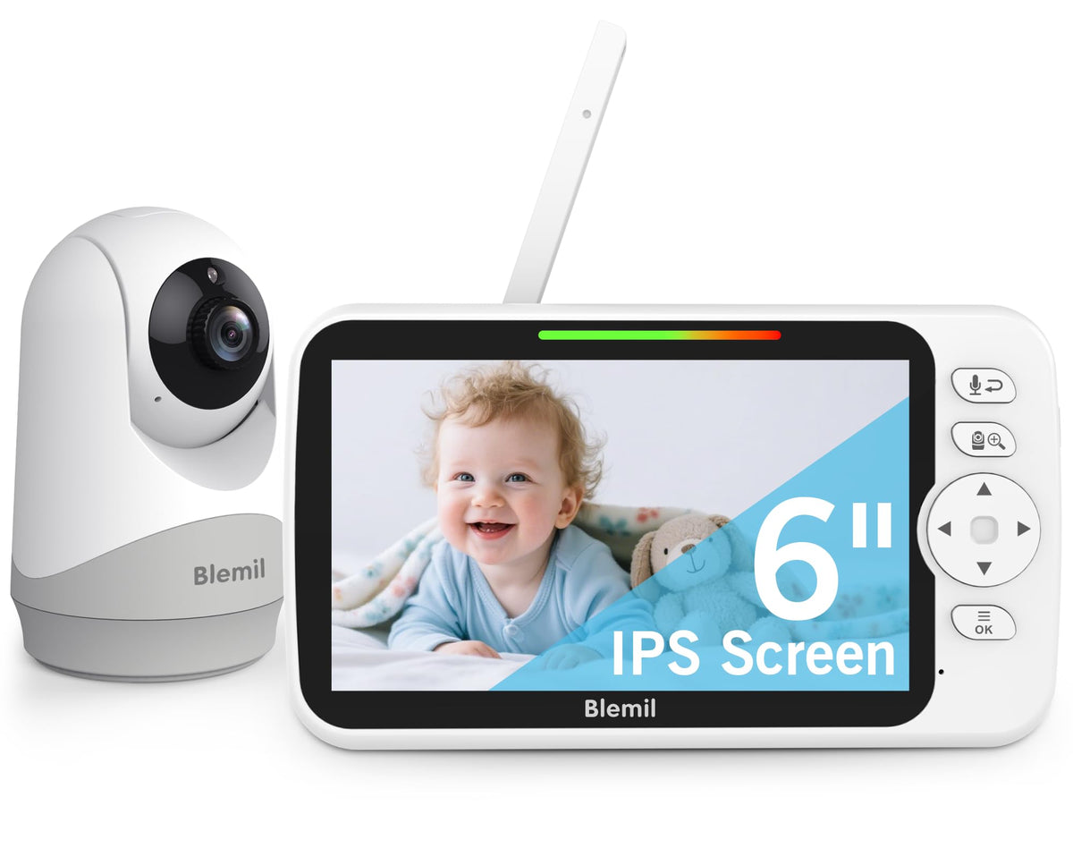 Blemil Upgrade 6-inch screen monitor for crisp real-time baby viewing