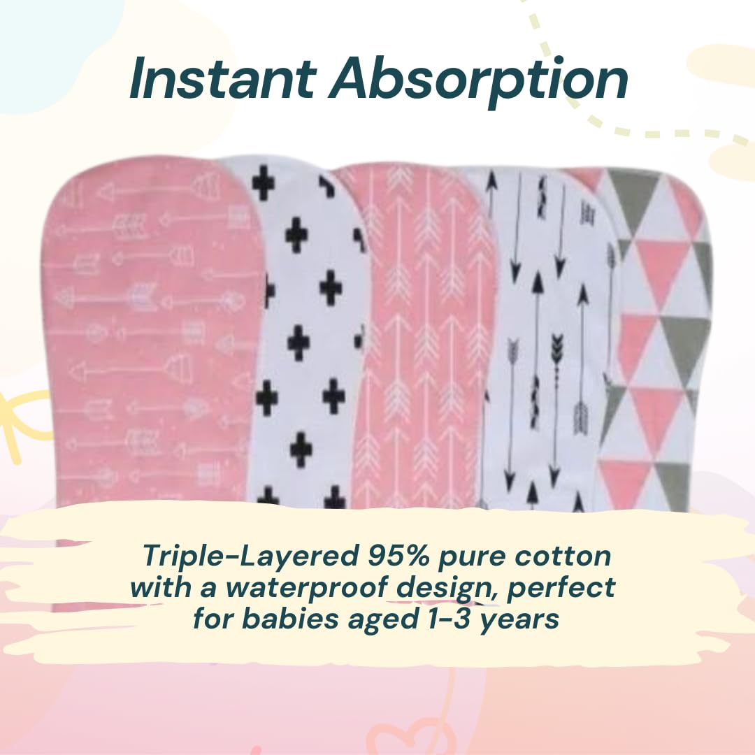 Blessique Burp Cloths feature neutral designs suitable for both boys and girls