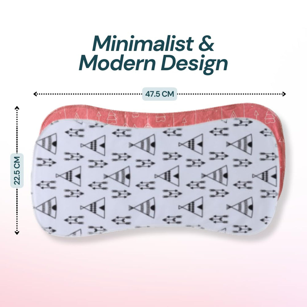 Blessique Burp Cloths with waterproof layer prevents leaks during bottle feeds