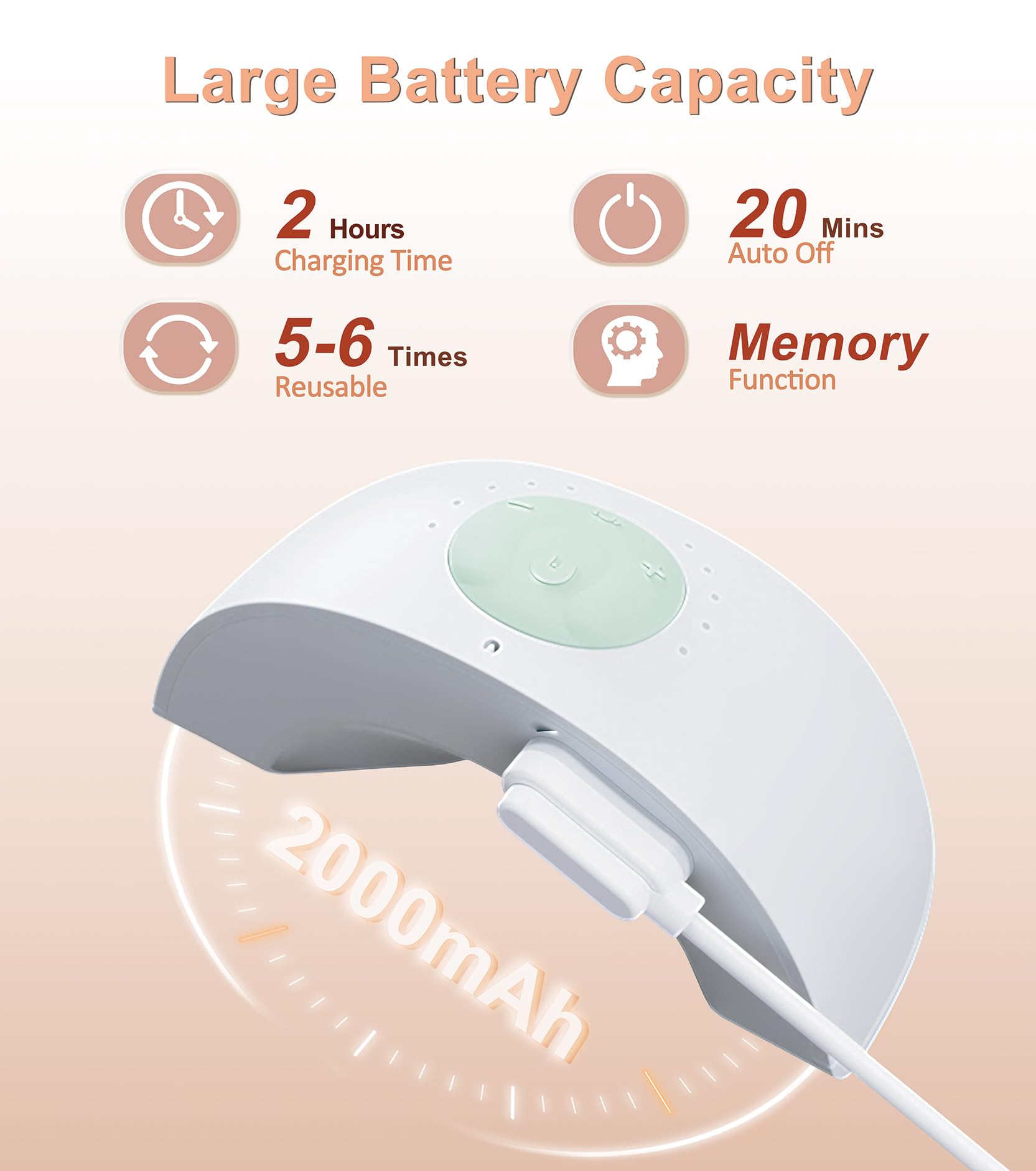 BLESSOURCE Lighter 265g pump fits comfortably in-bra during daily wear