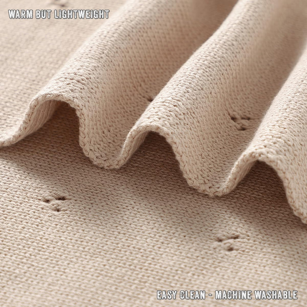 Bleu La La All-season soft baby blanket suits winter warmth and summer breathability.