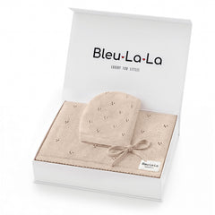 Bleu La La baby gift set blanket 36x32 offers soft warmth for newborn snuggles