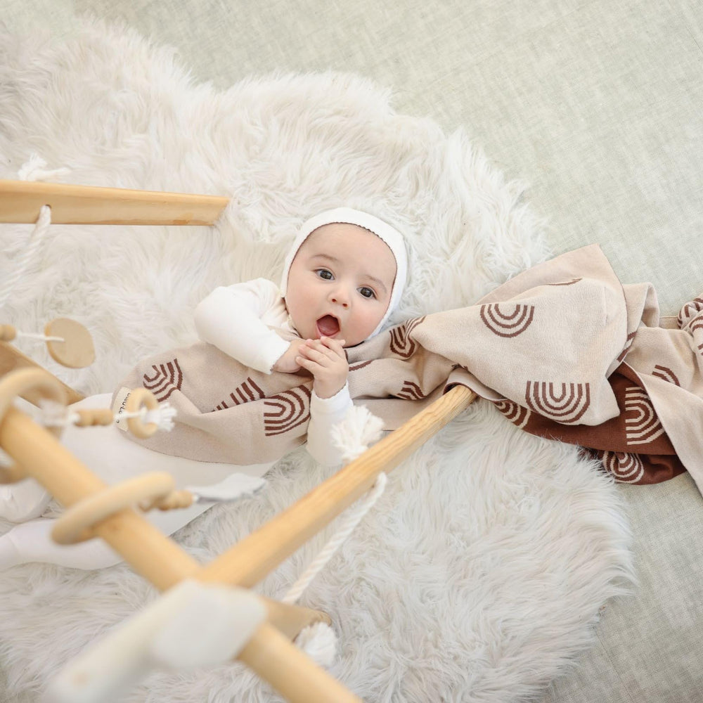 Bleu La La gift-ready blanket wrapped for registry or shower