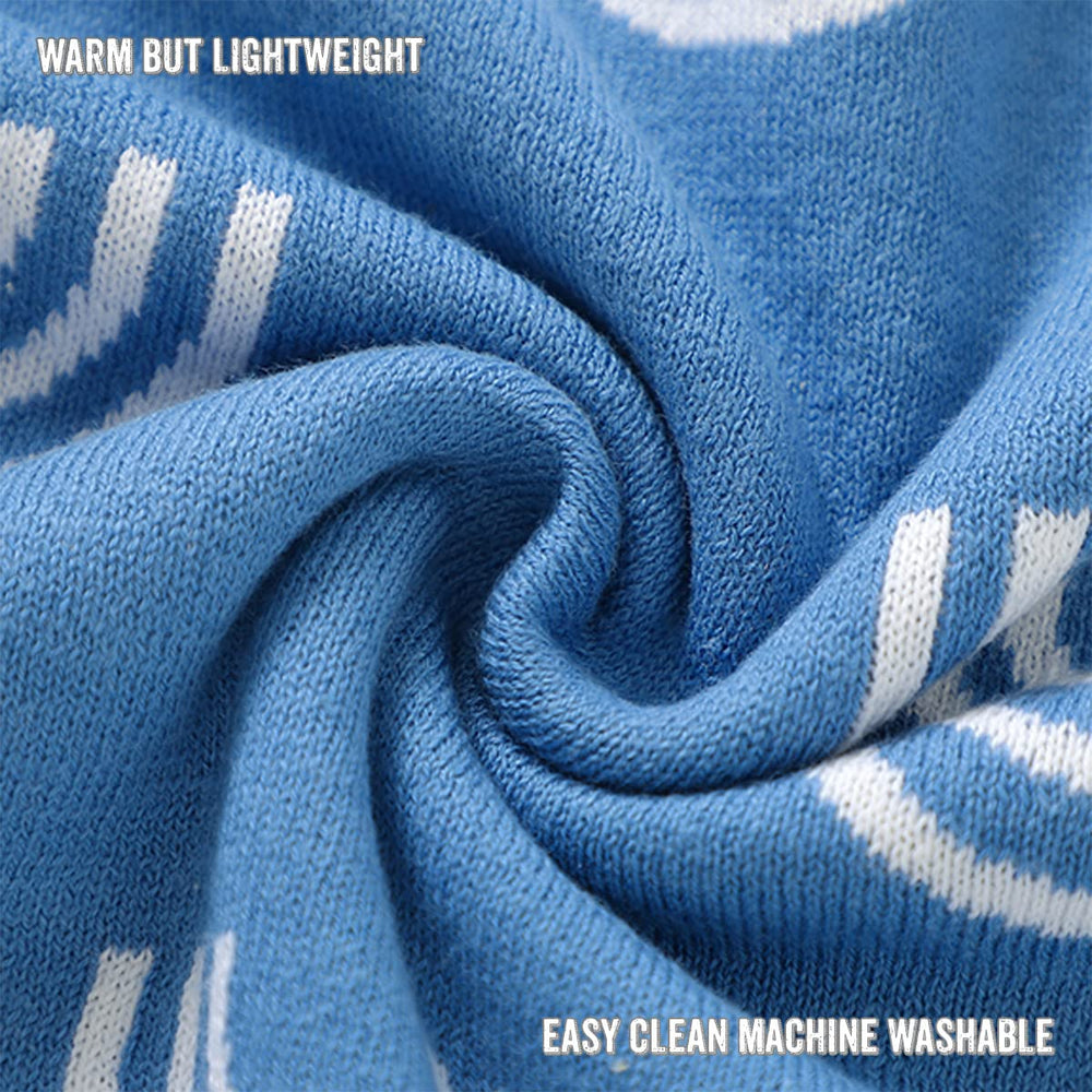 Bleu La La baby receiving blanket machine washable for easy care