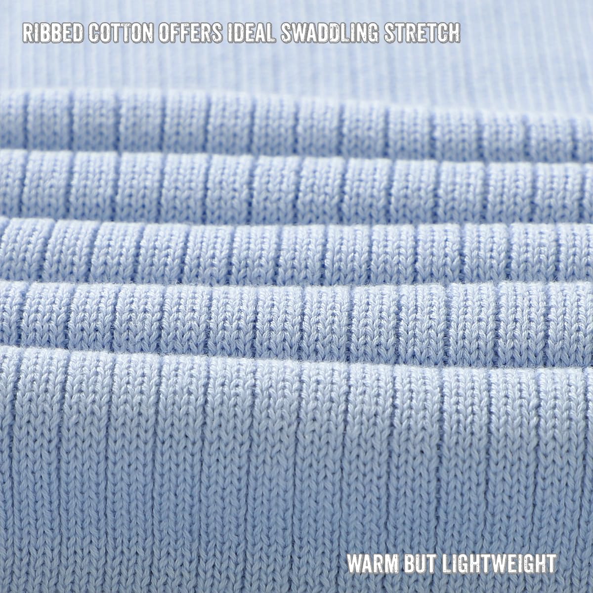 Bleu La La Gift-Ready Cotton Knit Swaddle for registry