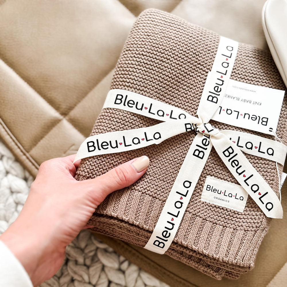 Bleu La La Heritage Knit nursery design highlighting timeless, heirloom-inspired style.