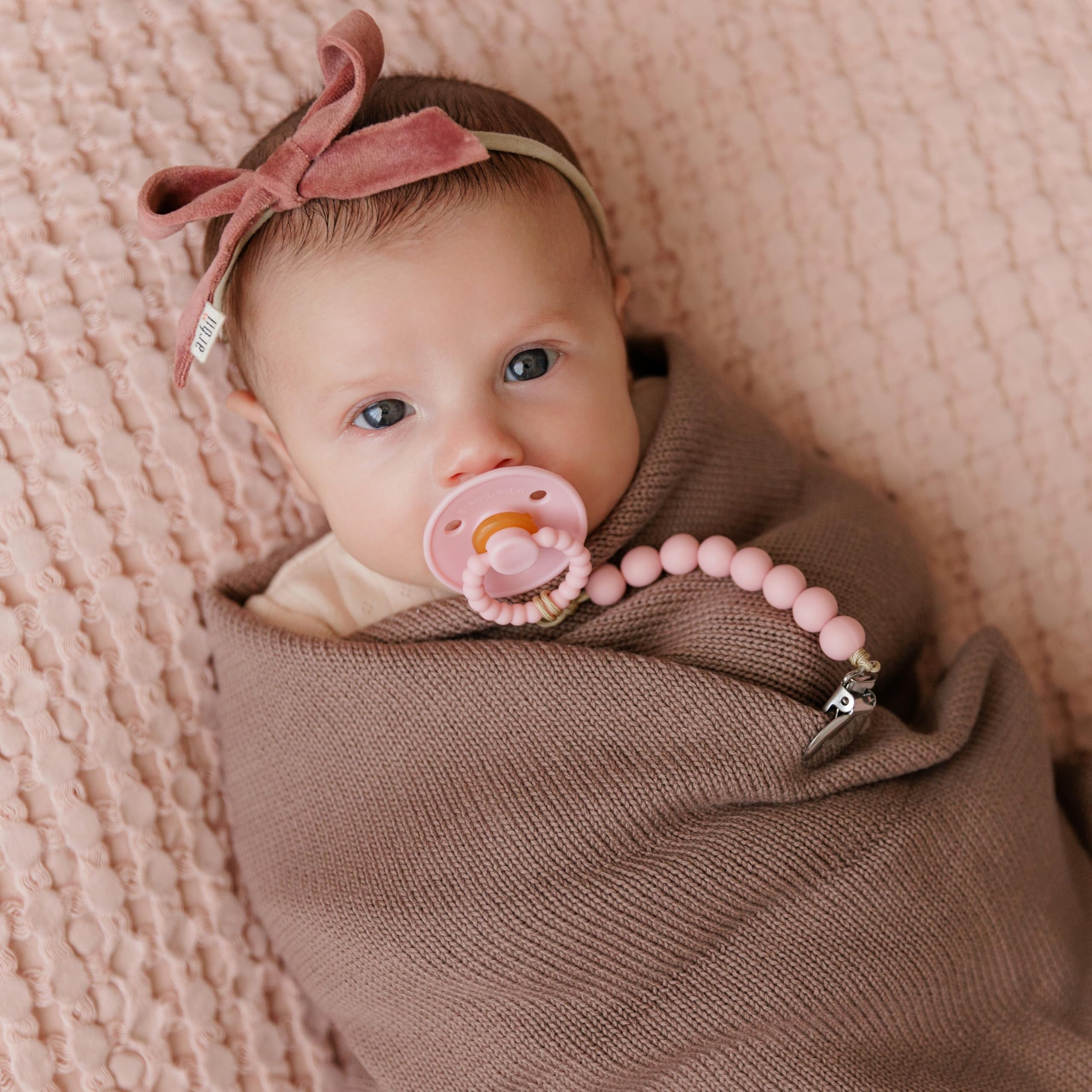 Bleu La La Luladream pacifier with large vent holes for breathability
