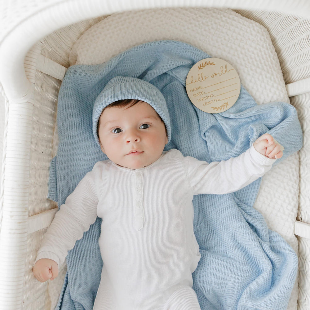 Bleu La La machine washable blanket for busy parents