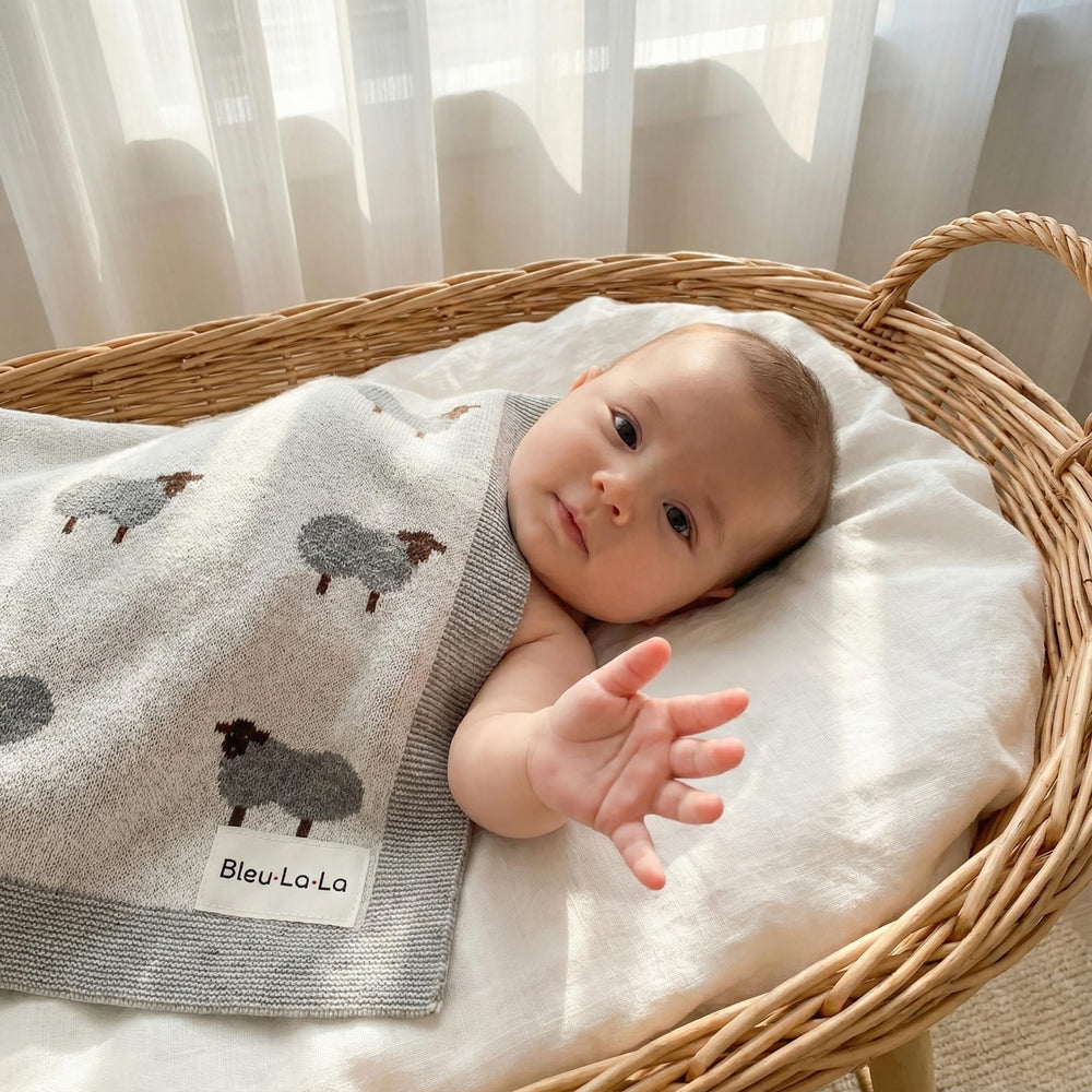 Bleu La La machine washable blanket stays soft after washes