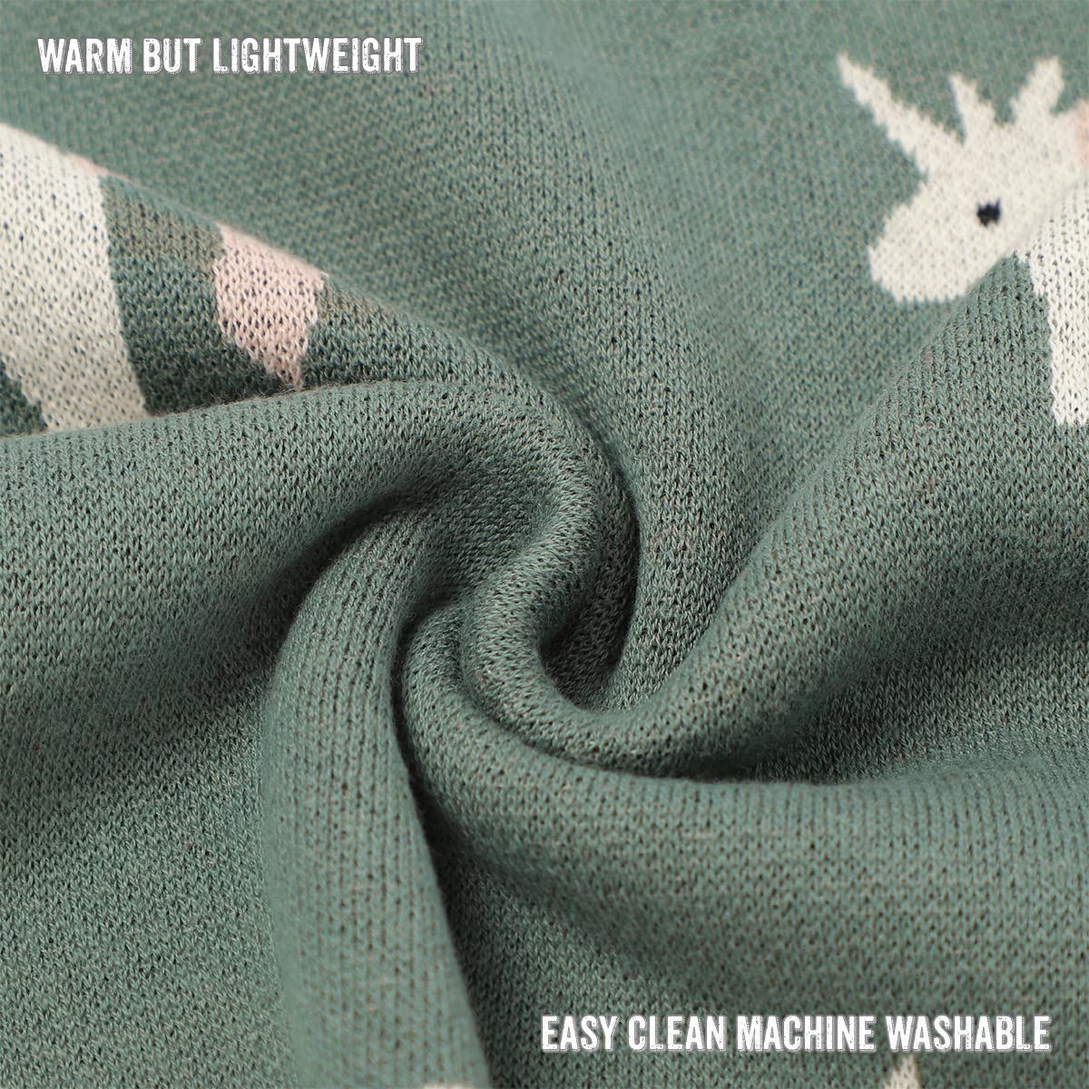 Bleu La La OEKO-TEX certified cotton blanket emphasizes safety and comfort.