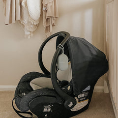 Bleu La La pacifier holder case zipper closeup showing secure access.