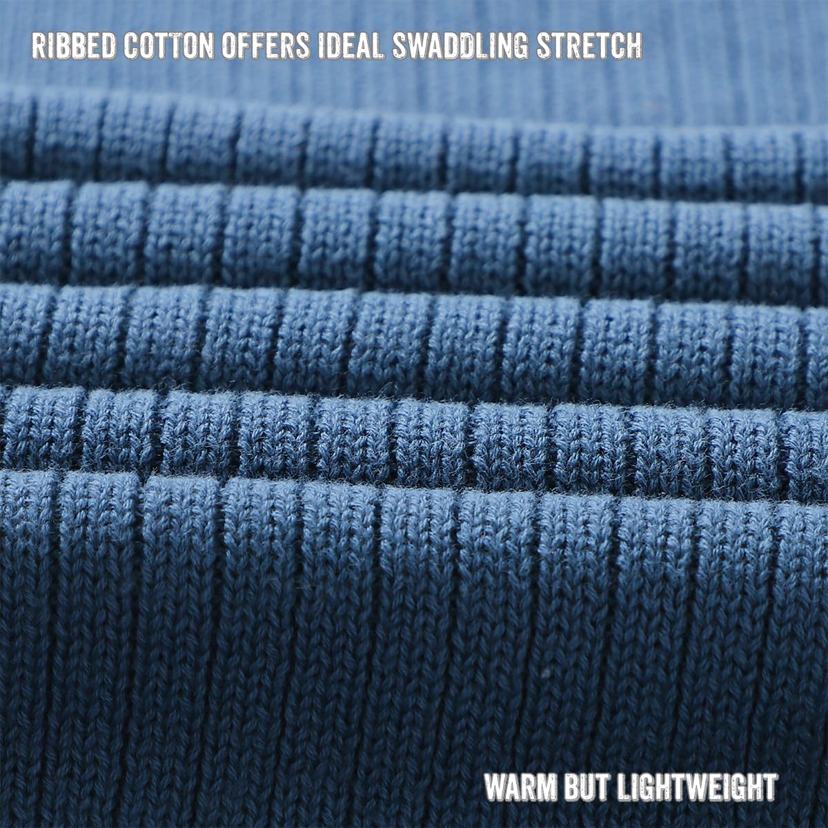 Bleu La La swaddle in unisex colors suitable for any nursery