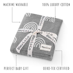 Bleu La La timeless gender-neutral design complements nursery decor and daily use.