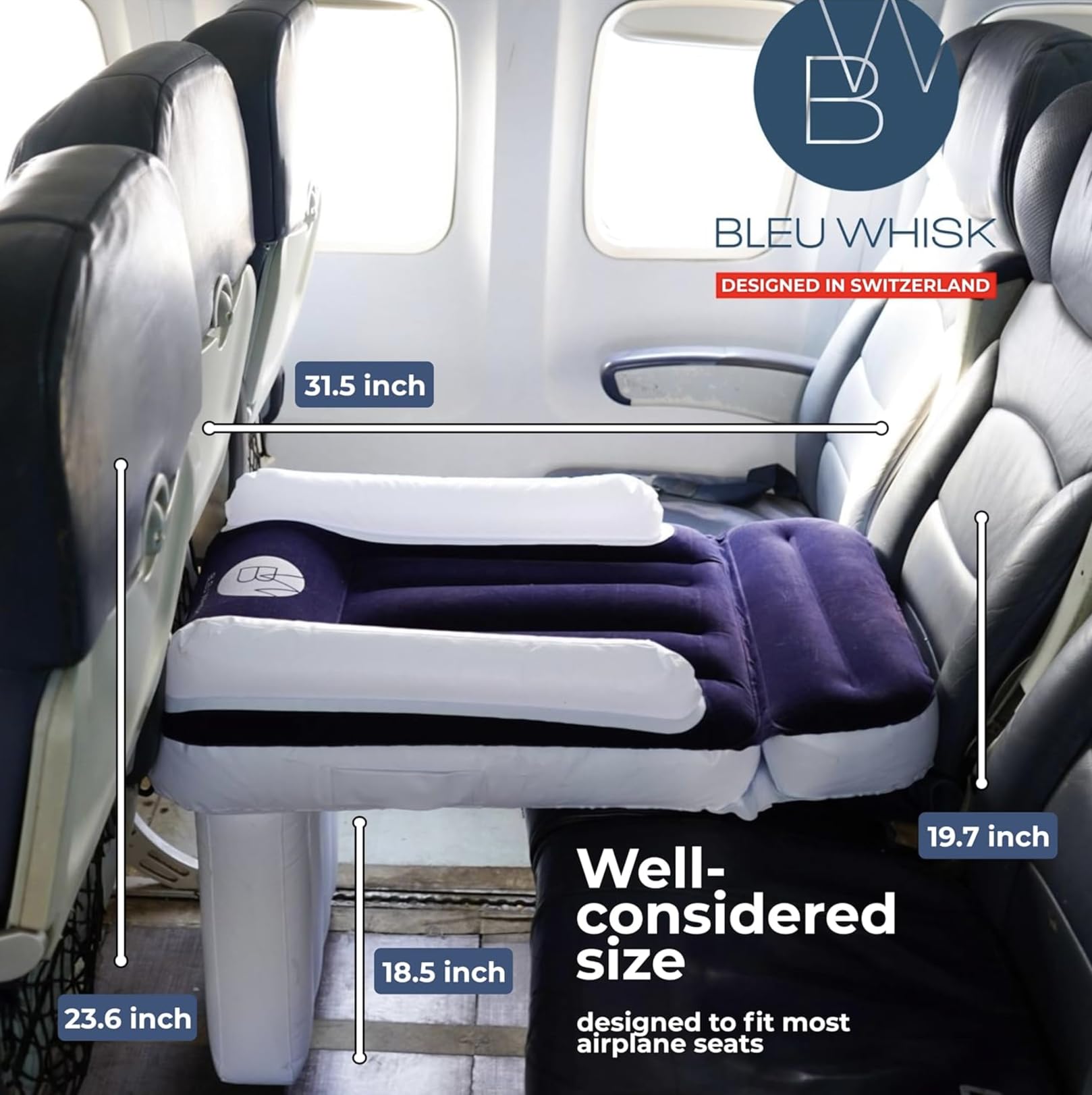 BLEU WHISK manual pump for quick, portable inflation