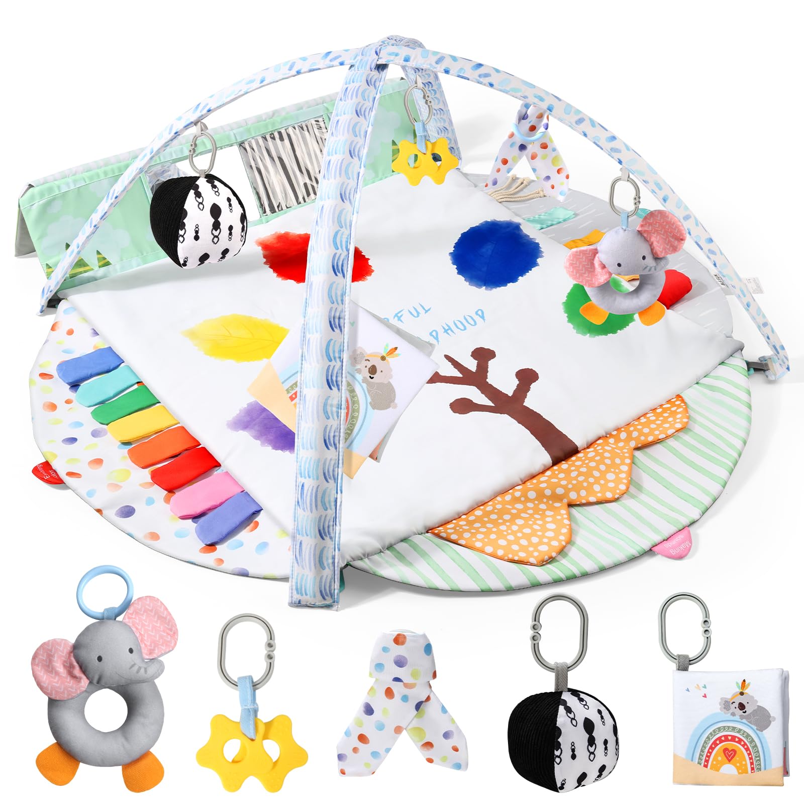 BLF FUN sensory play mat front view supports safe infant exploration.