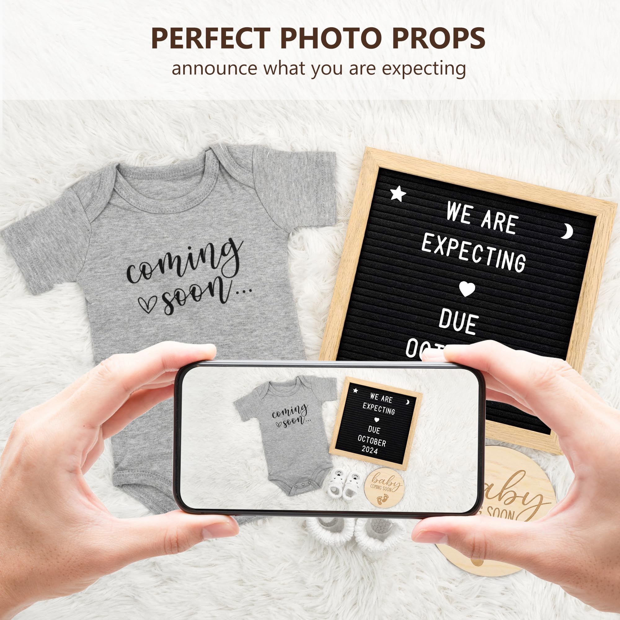Blinking Stars baby announcement kit includes versatile props and letters
