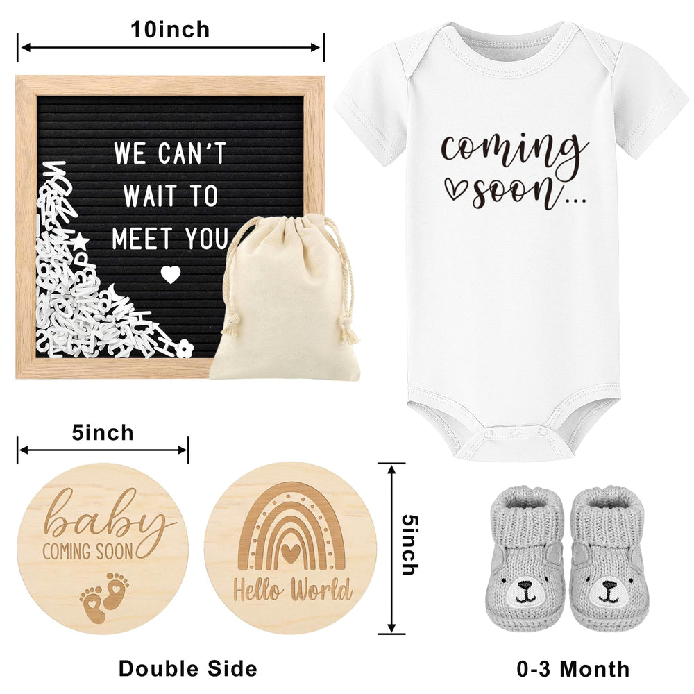 Blinking Stars coming-soon-baby-onesie ideal for maternity photos and family reveals.