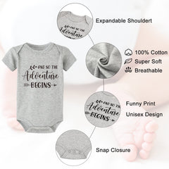 Blinking Stars unisex onesie for a soft, breathable newborn outfit