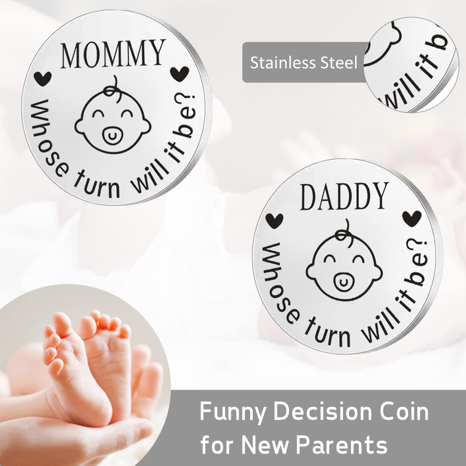 Blinking Stars baby socks with fun sayings and non-slip grip